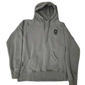 Zero Foxtrot Hoodie Mens XL Green Pullover Skull Logo Fleece Pocket Sweatshirt